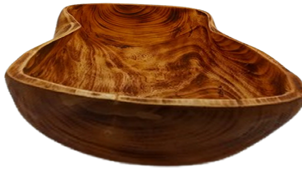 Handcrafted Oval Pokot Wooden Bowl – 8-Inch Serving Dish - Image 2