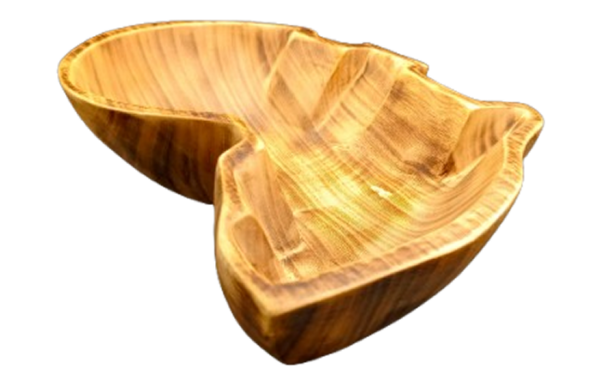 Africa-Shaped Medium-Sized Wooden Bowl