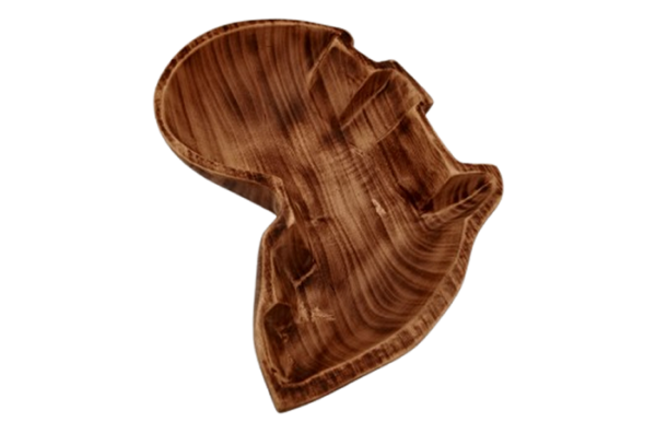 Africa-Shaped Medium-Sized Wooden Bowl