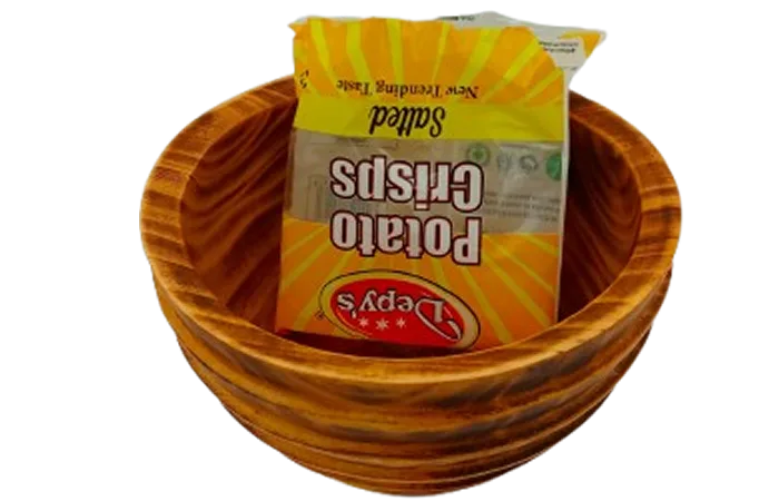 Round 8-Inch Wooden Bowl – Beehive Decorated - Image 2