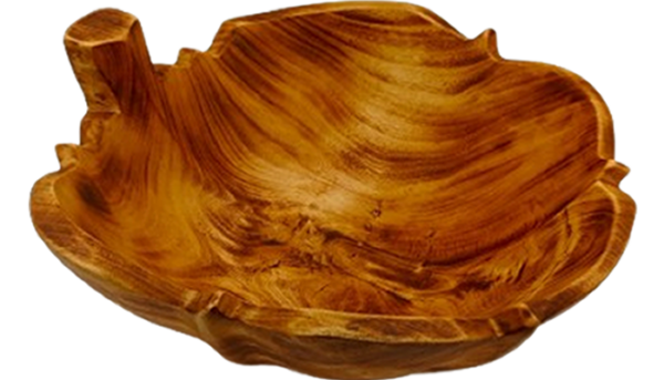 Handcrafted Fire-Cured Cabbage Leaf Bowl – 12-Inch Wood Serving Bowl & Centerpiece - Image 2