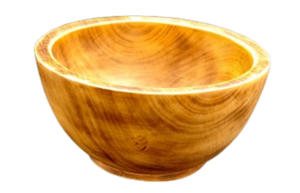 8 Inch round wooden bowl